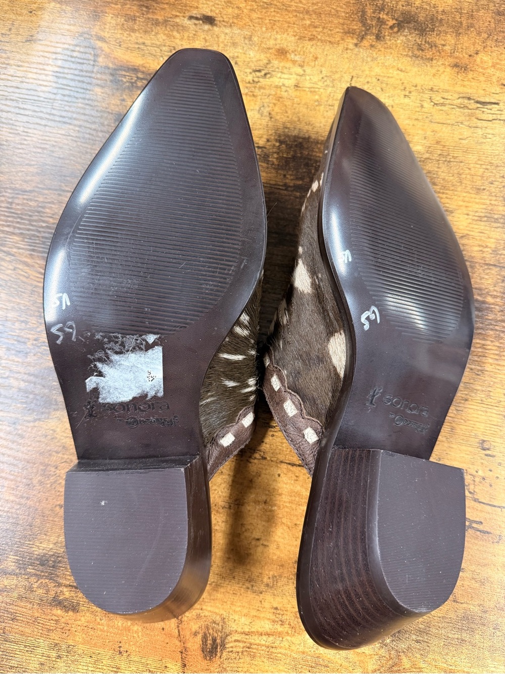 Women’s Brown Haircalf Embroidered Slip-On Mules - Picture 3 of 7